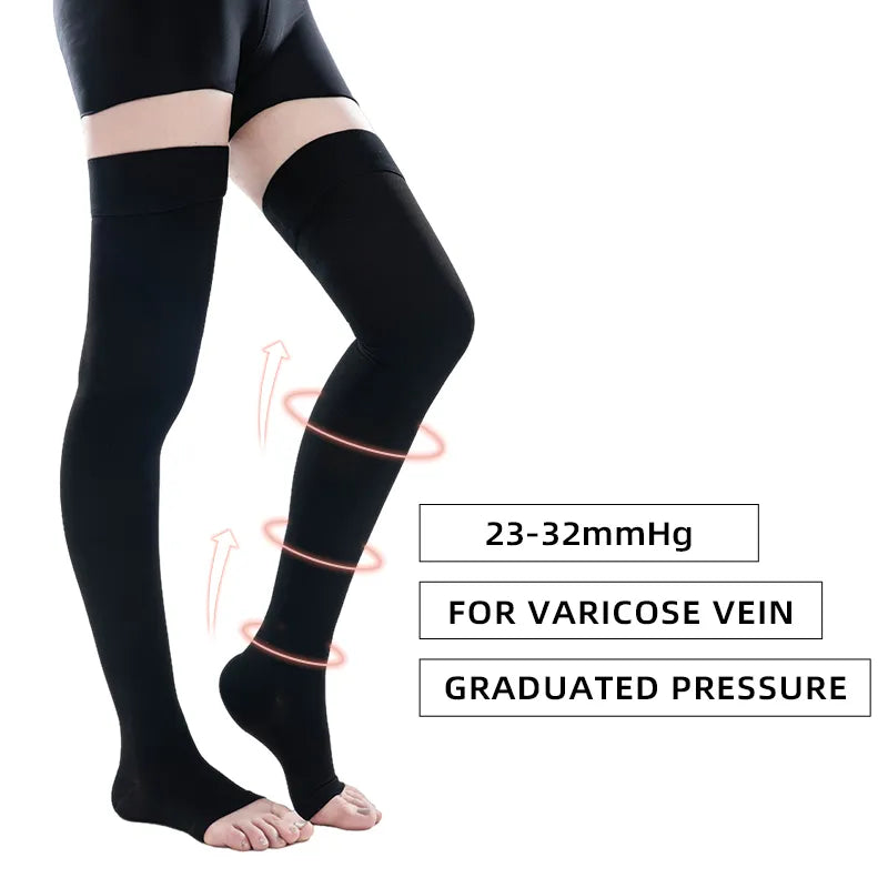 23-32mmHg Elastic Nursing Compression Stocking Unisex Medical Class 2