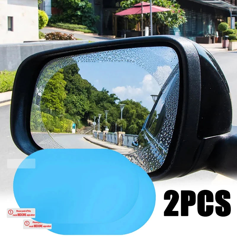 2Pcs Car Rain Rearview Mirror Films Waterproof Anti-fog Car Mirror