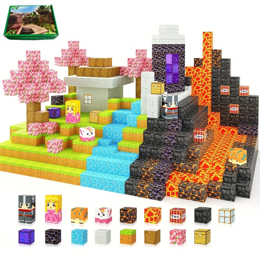 Creative Magnetic Building Block Bricks My Famous Scene World Architectural Set