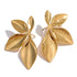 Fashion Stainless Steel Leaves Flower Stud Earrings