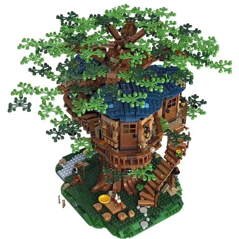 MINISO Disney 3036PCS and 1013PCS Two Colors Leaves Tree House