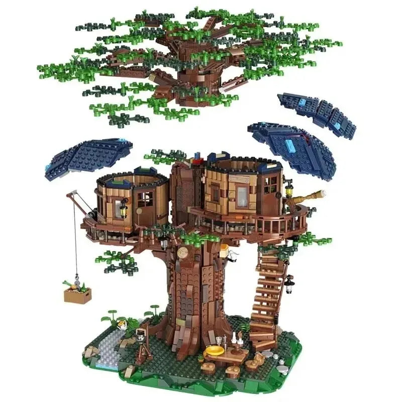 MINISO Disney 3036PCS and 1013PCS Two Colors Leaves Tree House