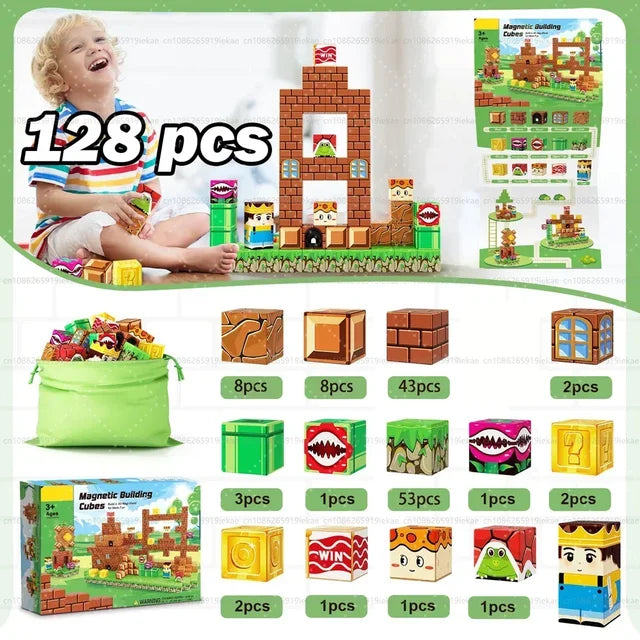 Magnetic Mine World Cube Building Blocks Magnet World Set for Boys Girls Age 3+