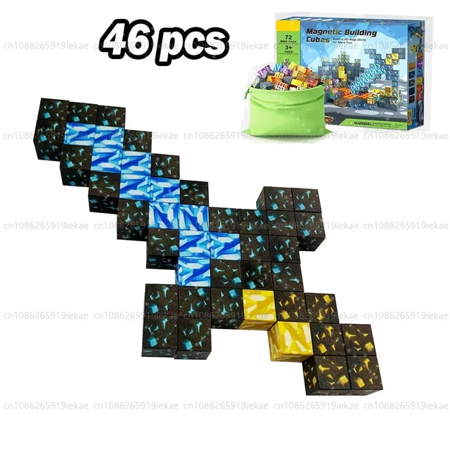 Magnetic Mine World Cube Building Blocks Magnet World Set for Boys Girls Age 3+