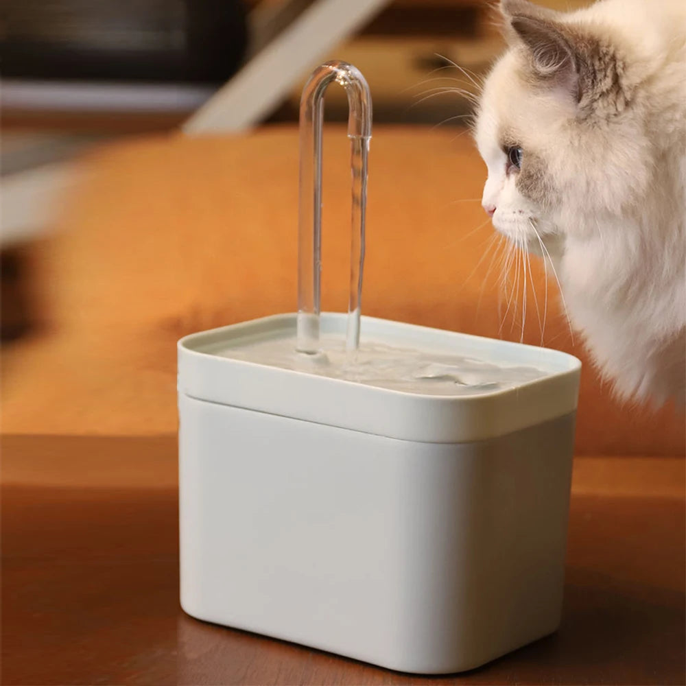 Ultra-Quiet Cat Water Fountain Filter Smart Automatic Pet Dog Water Dispenser&amp;Burnout Prevention Pump1.5L Recirculate Filtrin